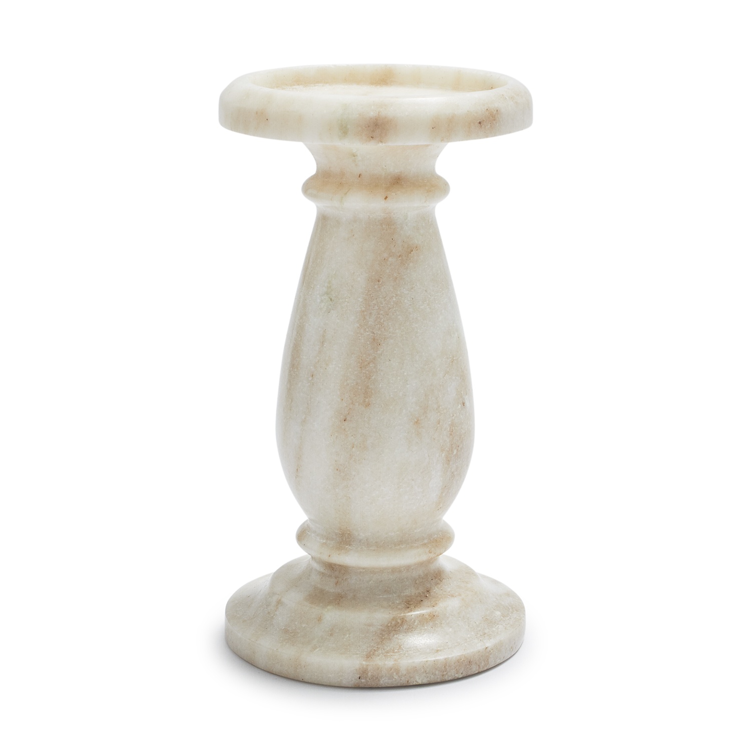 slide 1 of 1, Sur La Table Beige Marble Candleholder, 7.5 in