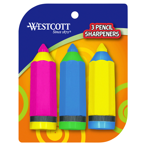 slide 1 of 1, Westcott Value Pencil Sharpener, 3 ct