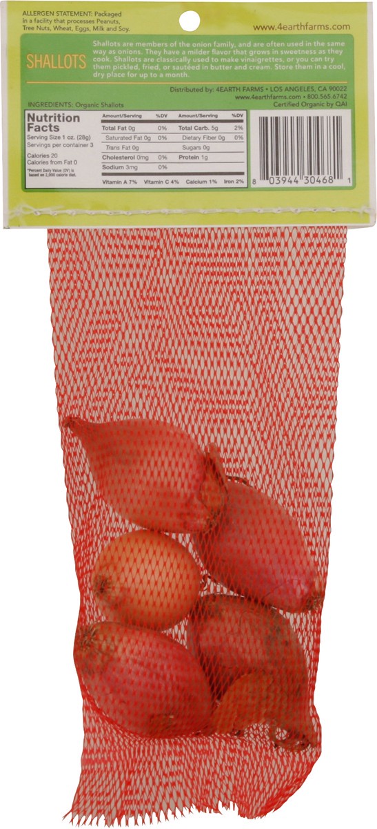 slide 7 of 9, 4Earth Farms Organic Shallots 3 oz, 3 oz