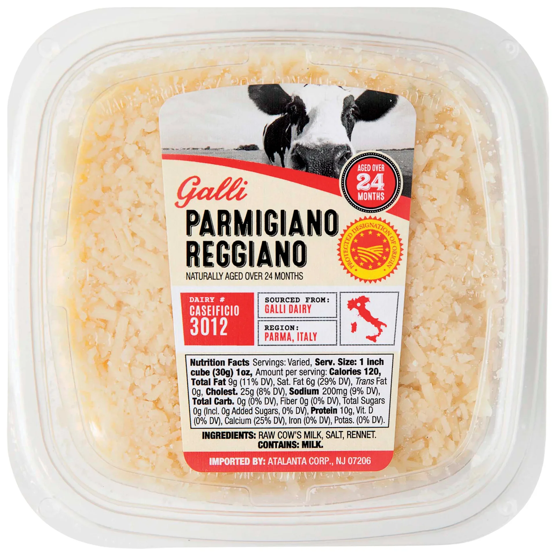 slide 1 of 1, Galli Parmigiano Reggiano Shredded Cheese, per lb