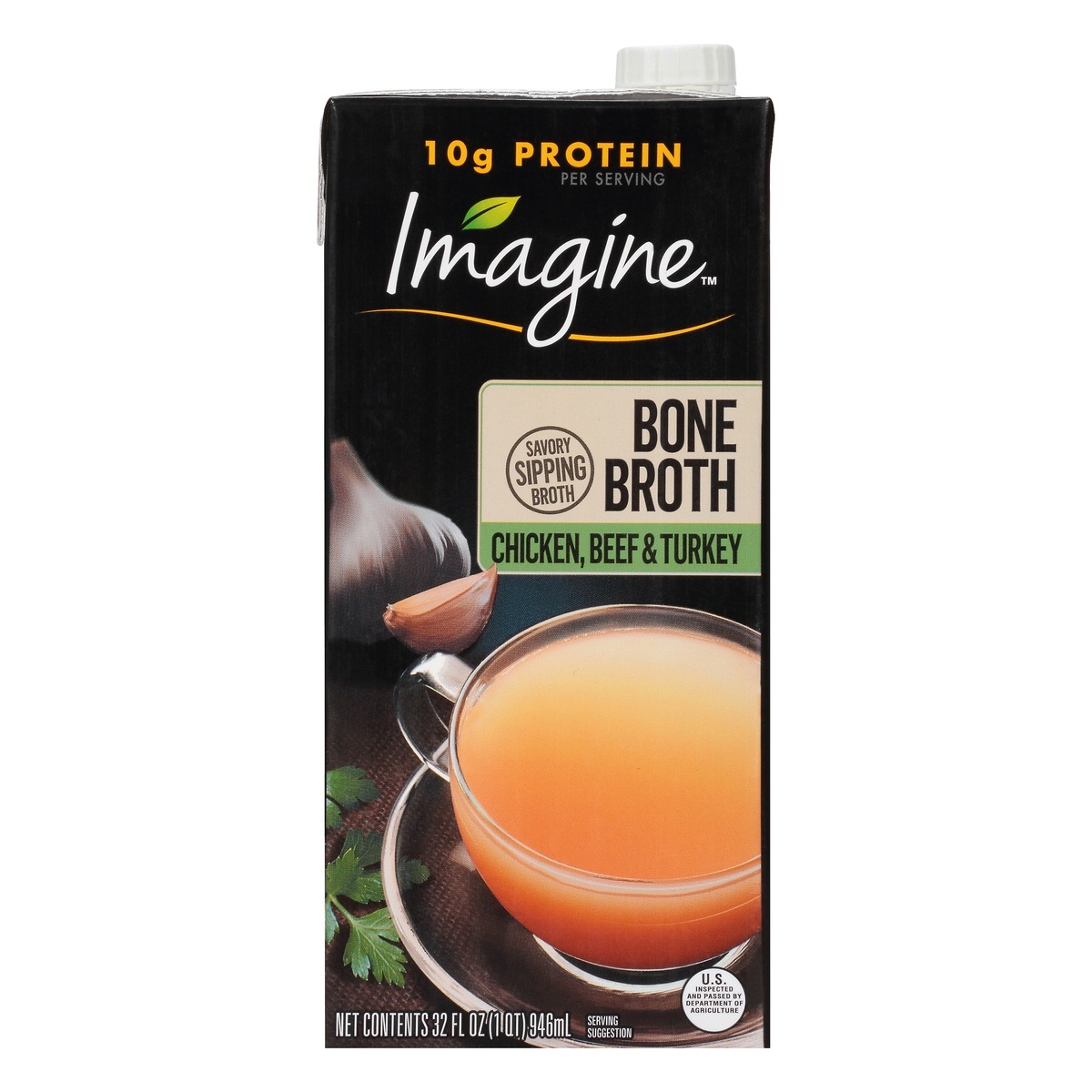 slide 1 of 1, Imagine Hearth Bone Broth, 32 oz