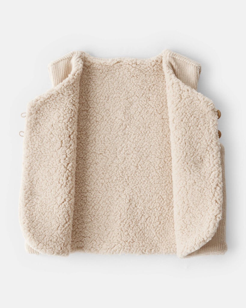 slide 3 of 7, Carter's Carters Baby Girl 3-Piece Floral Motif Velour Vest Outfitt Set Blue 6M, 3 pc