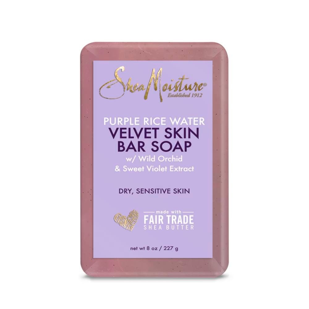 slide 1 of 1, SheaMoisture Purple Rice Water Velvet Skin Bar Soap, 8 oz