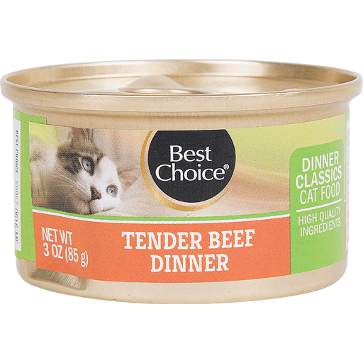 slide 1 of 1, Best Choice Tender Beef Dinner Canned Cat Food, 3 oz