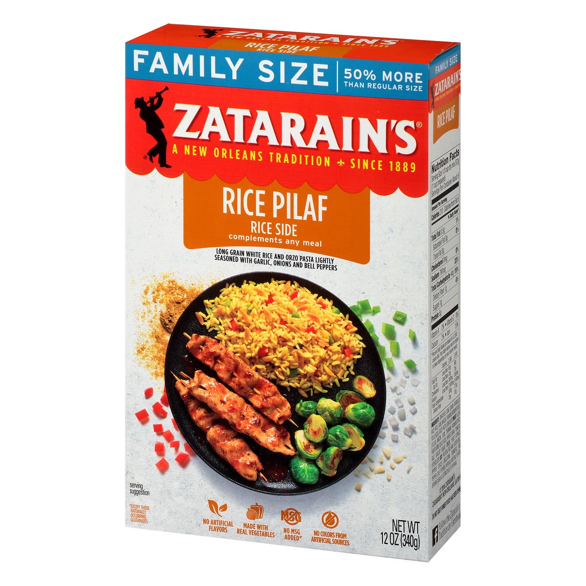 slide 3 of 10, Zatarain's Family Size Rice Pilaf Side Dish, 12 oz