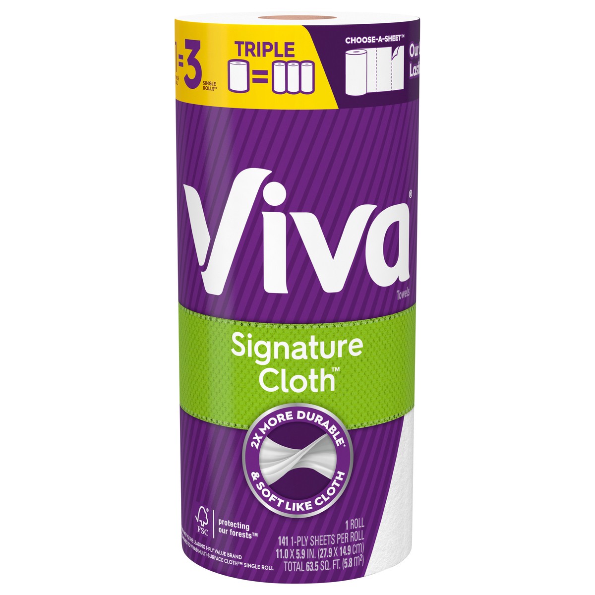 slide 3 of 4, Viva - Signature Cloth Choose-A-Sheet Paper Towels Triple Roll, 1 ct