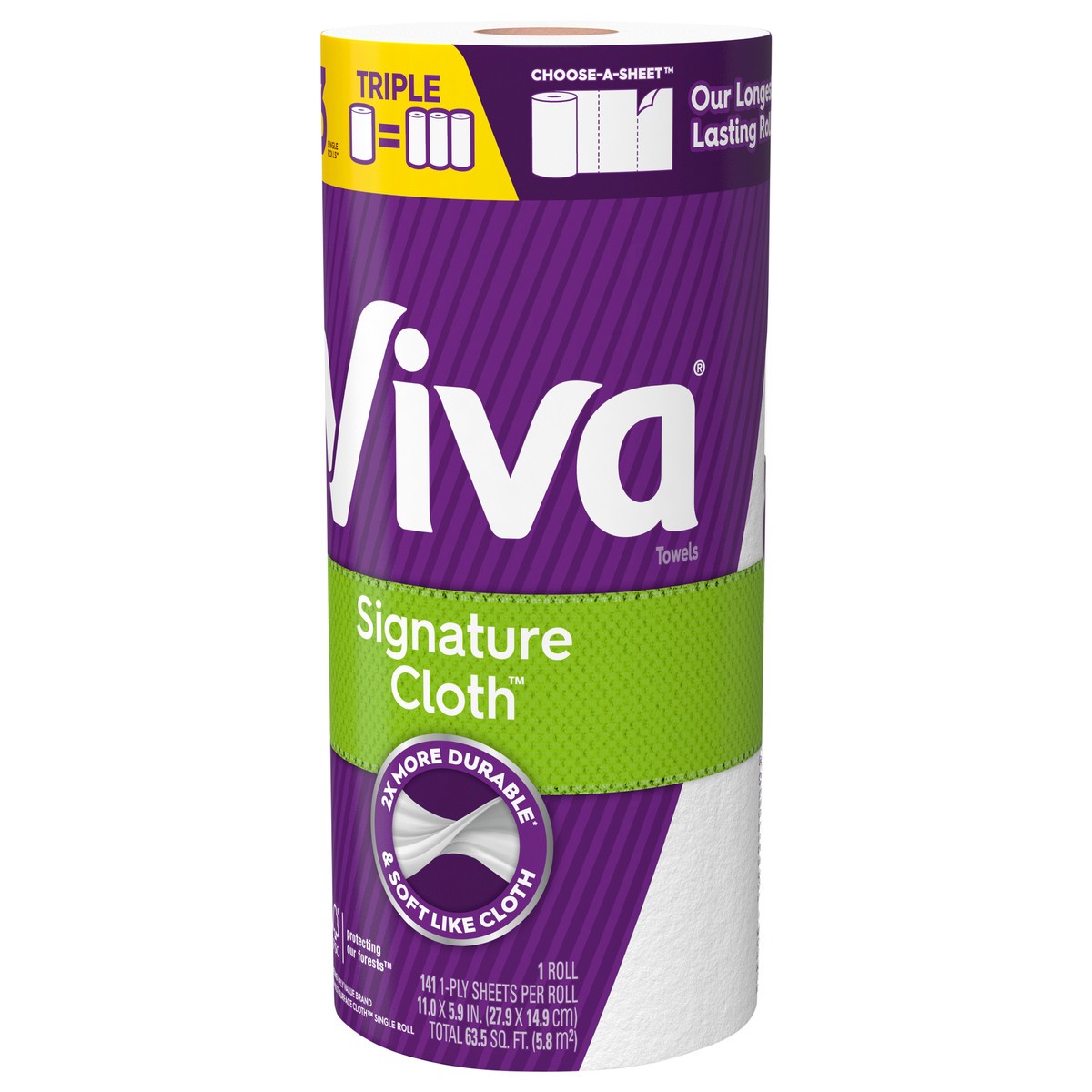 slide 4 of 4, Viva - Signature Cloth Choose-A-Sheet Paper Towels Triple Roll, 1 ct