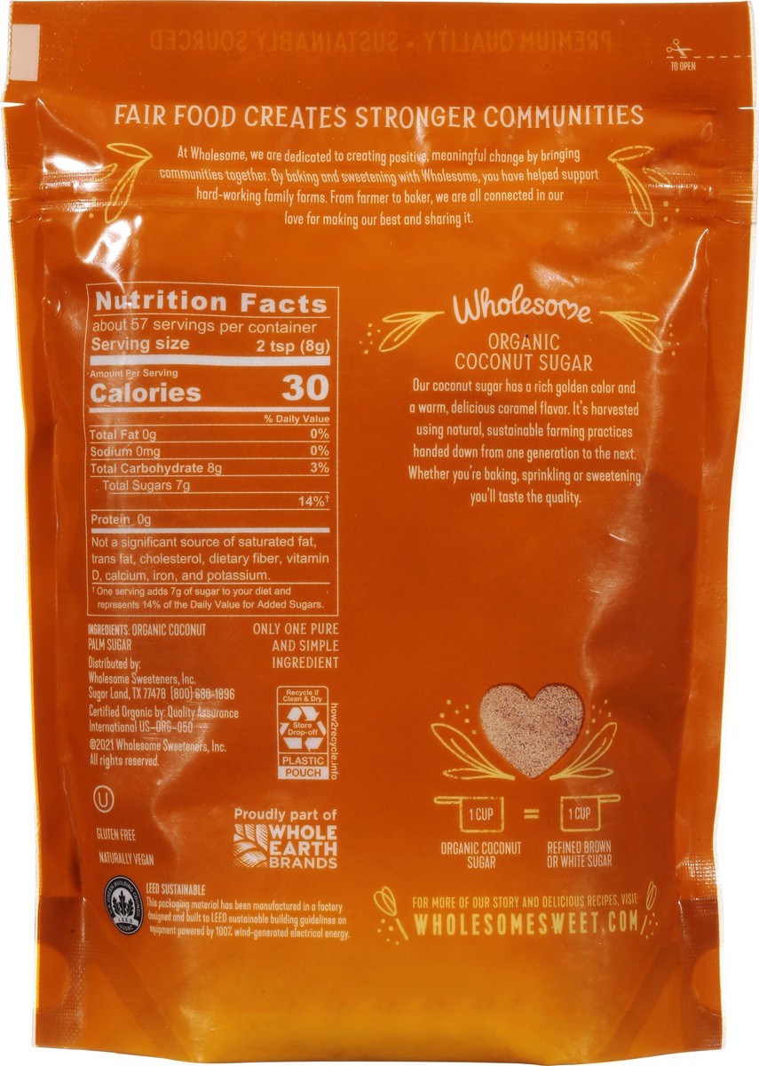 slide 8 of 9, Wholesome Organic Coconut Coconut Sugar 16 oz, 16 oz