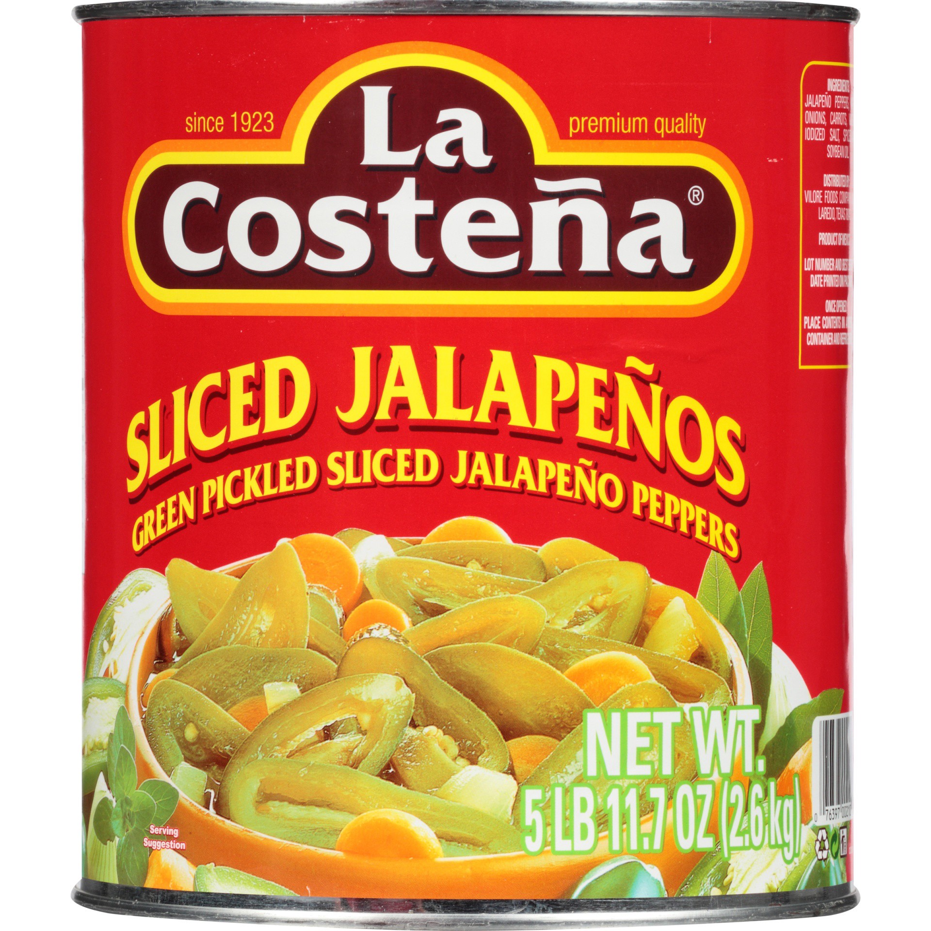 slide 5 of 6, La Costeña Green Pickled Sliced Jalapeno Peppers 60 oz. Cans, 6 ct; 10 oz