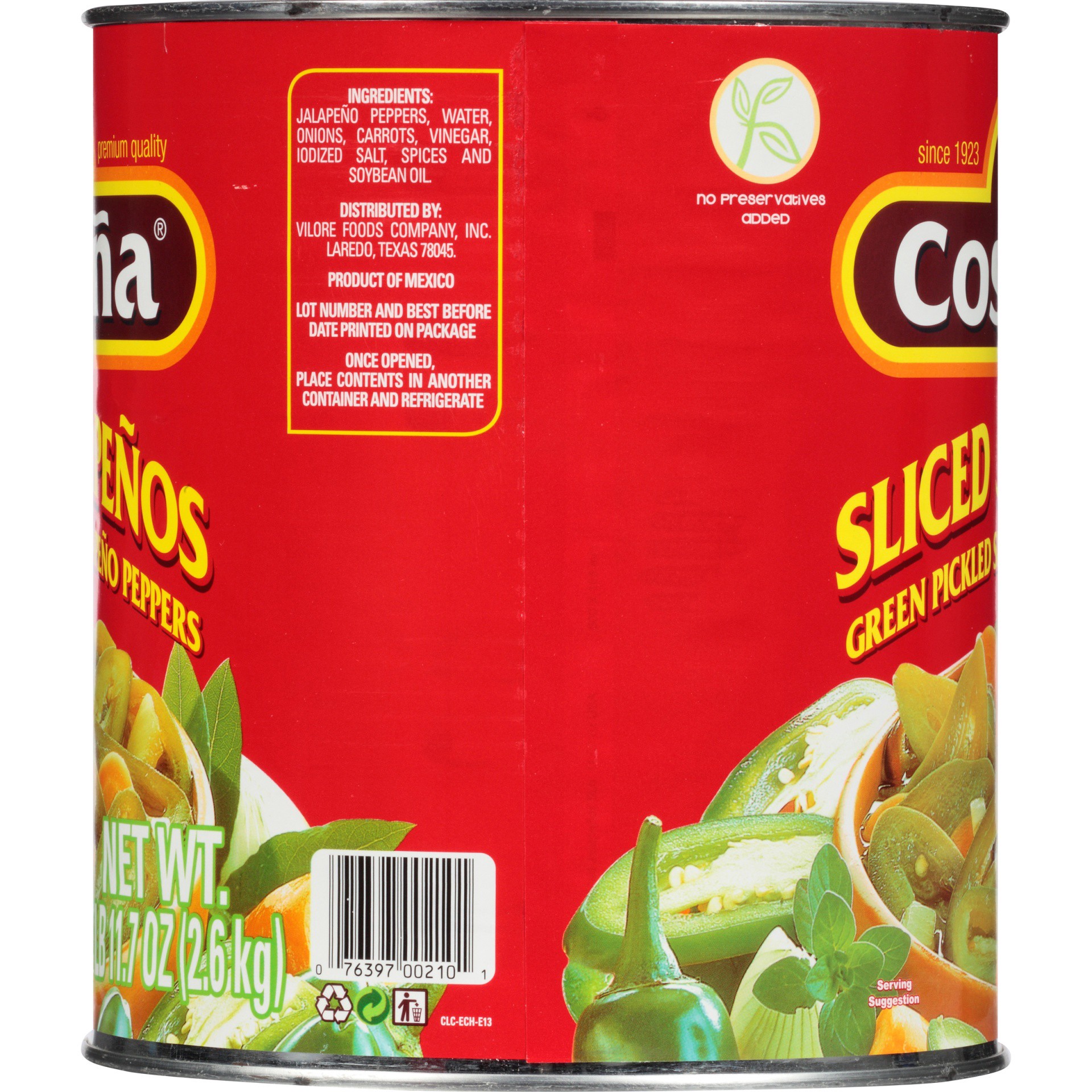 slide 4 of 6, La Costeña Green Pickled Sliced Jalapeno Peppers 60 oz. Cans, 6 ct; 10 oz