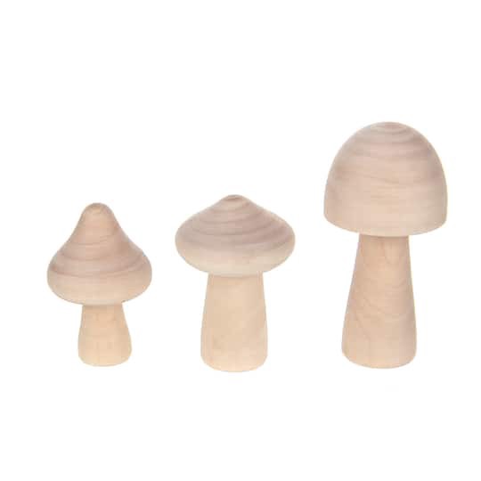 slide 1 of 2, Wood Mushrooms, 3ct. By Make Market, 3 ct