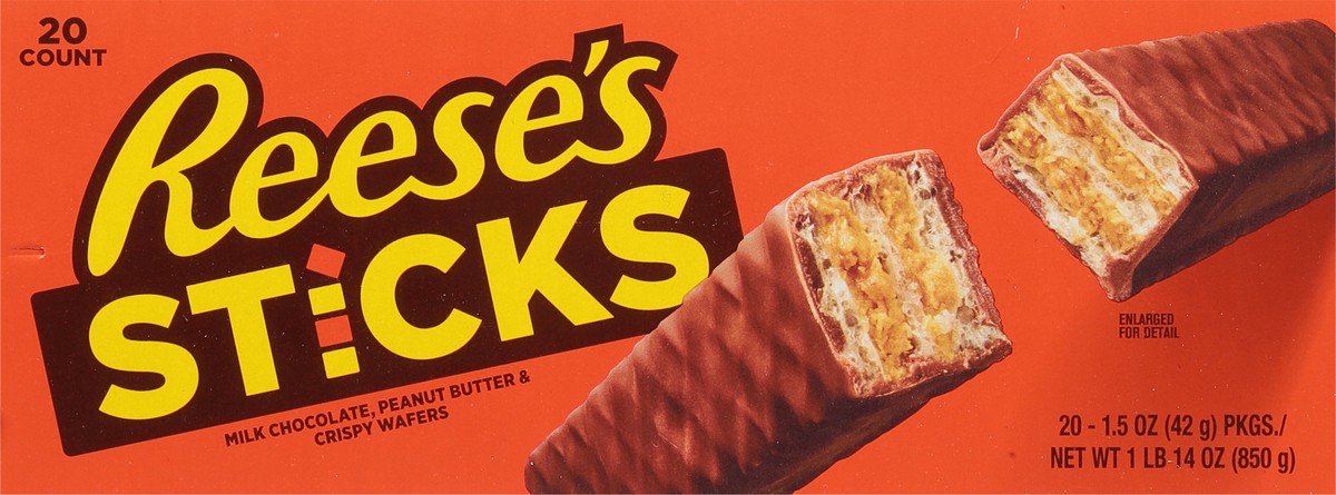 slide 2 of 13, Reese's Sticks Crispy Wafers 20 - 1.5 oz Packages, 20 ct