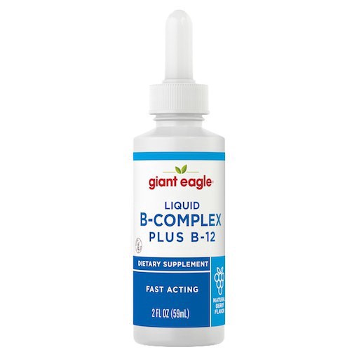 slide 1 of 1, Giant Eagle Natural Berry Flavor Liquid Vitamin B-Complex Plus B-12, 2 oz