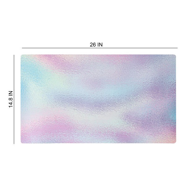 slide 3 of 4, Realspace™ Modern Desk Pad, 14-3/4"" x 26"", 30% Recycled, Iridescent, 1 ct