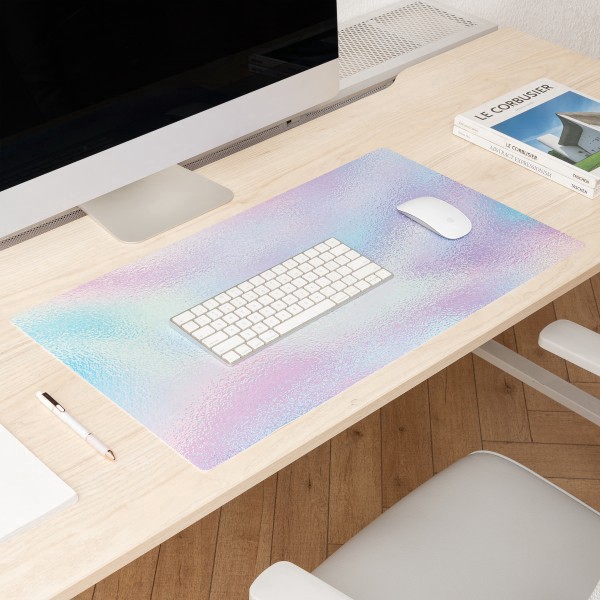 slide 2 of 4, Realspace™ Modern Desk Pad, 14-3/4"" x 26"", 30% Recycled, Iridescent, 1 ct