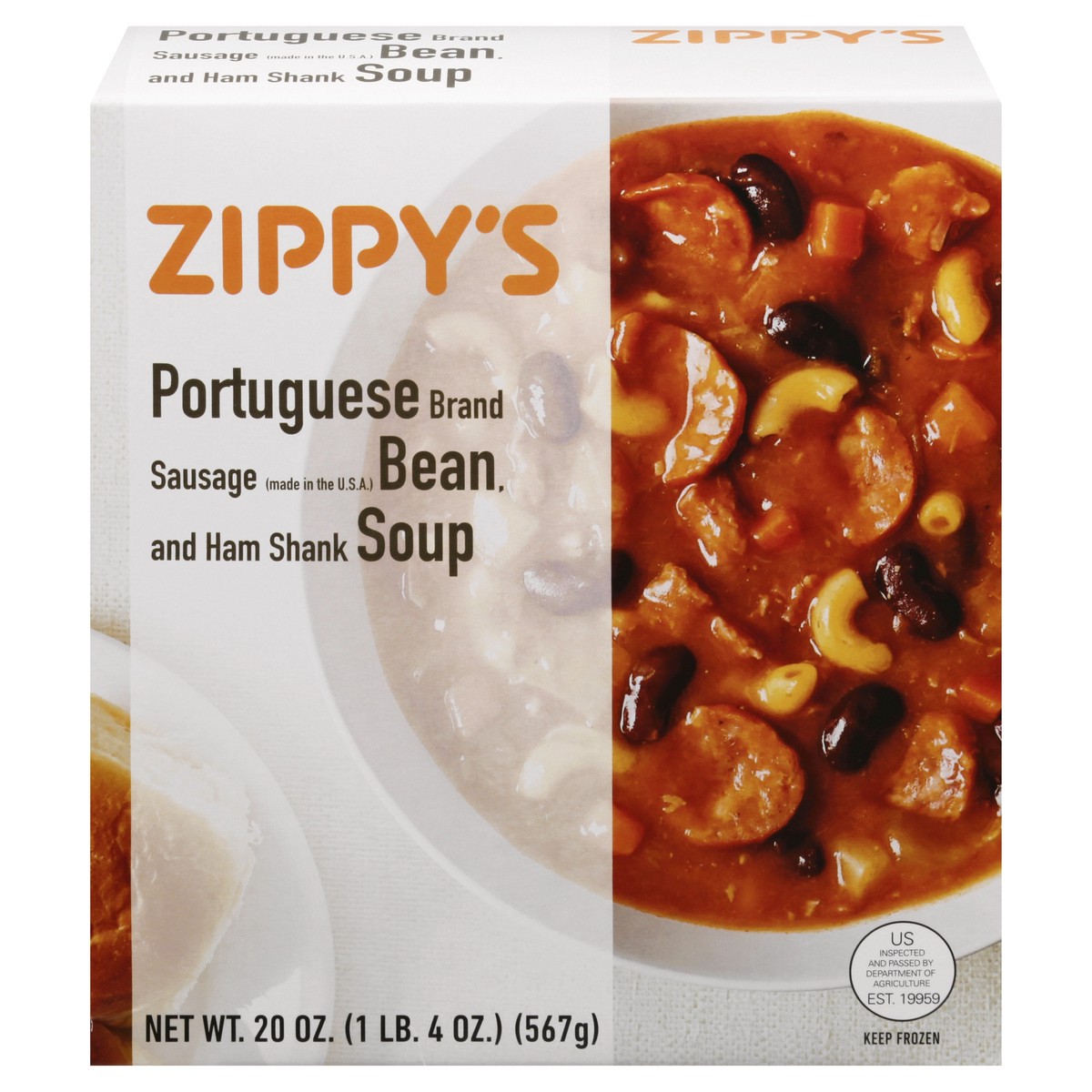 slide 1 of 1, Zippys Portuguese Bean Soup 20 oz, 20 oz