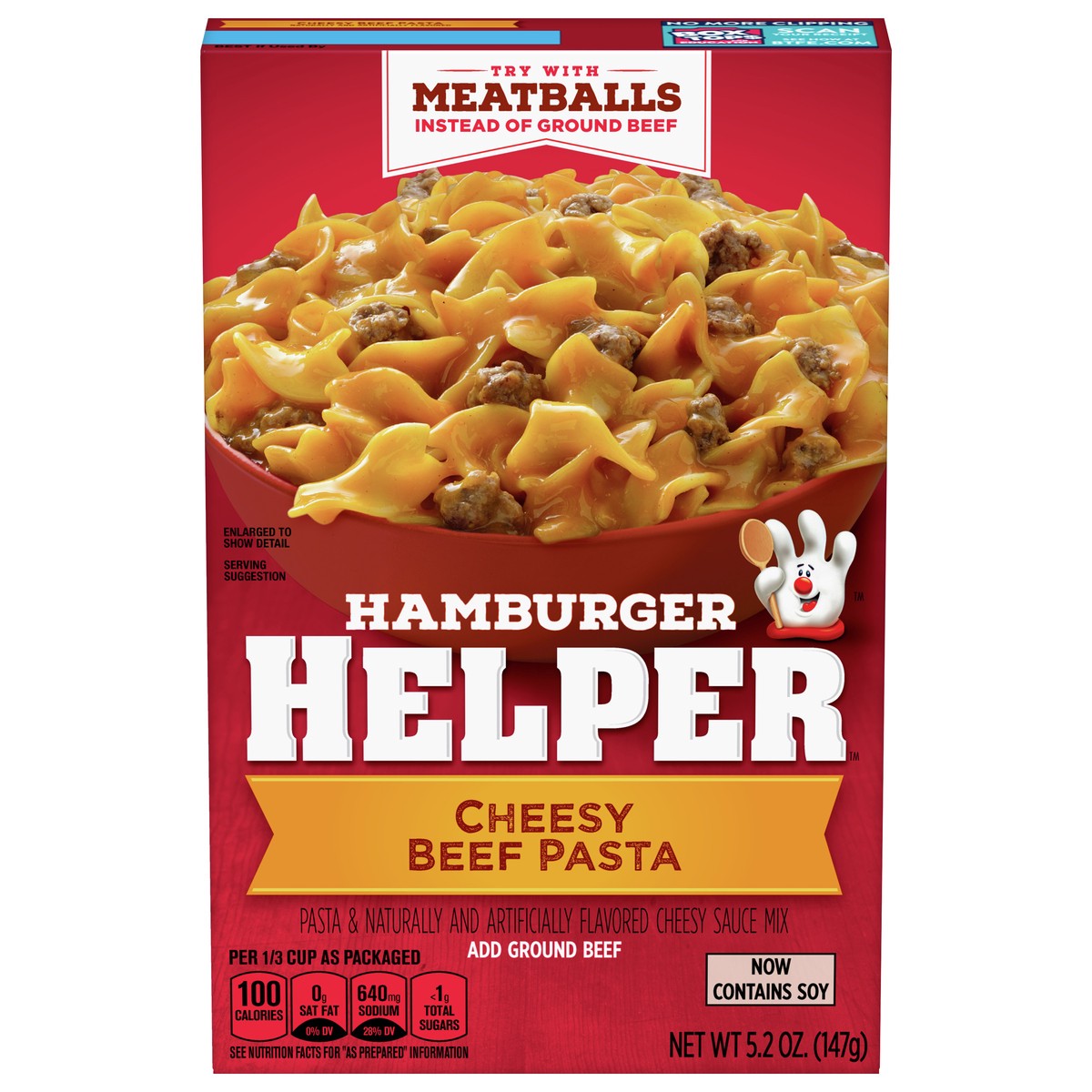 slide 1 of 9, Hamburger Helper, Cheesy Beef Pasta, 5.2 oz box, 5.2 oz