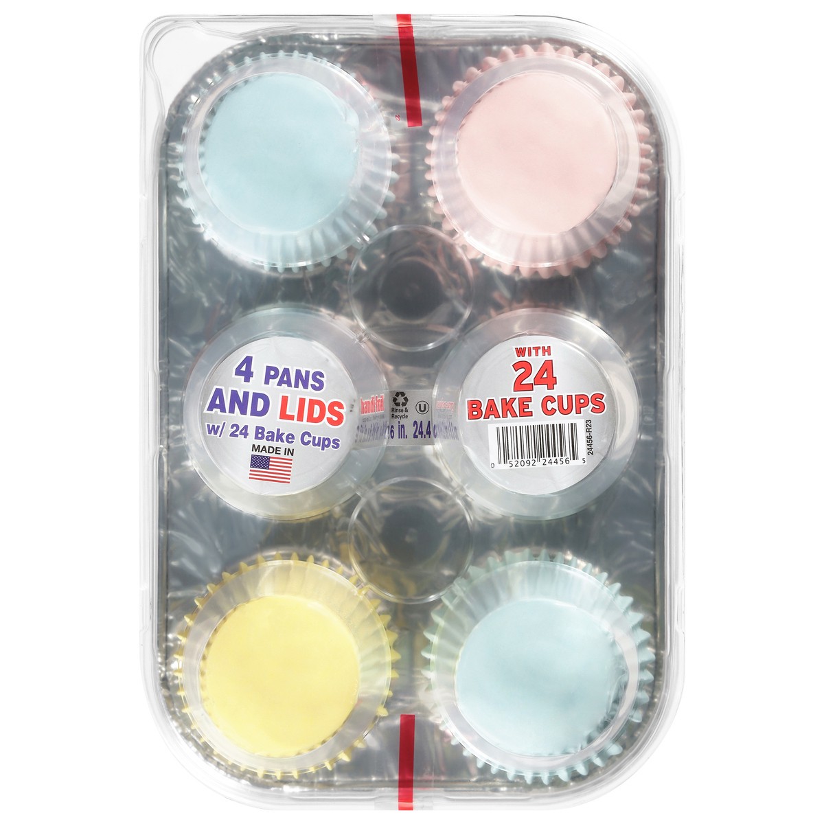 slide 1 of 9, Handi-foil Pans and Lids with 24 Bake Cups 4 Each, 4 ct