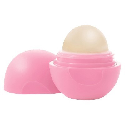 slide 1 of 5, eos Strawberry Sorbet Organic Sphere Lip Balm, 0.25 oz