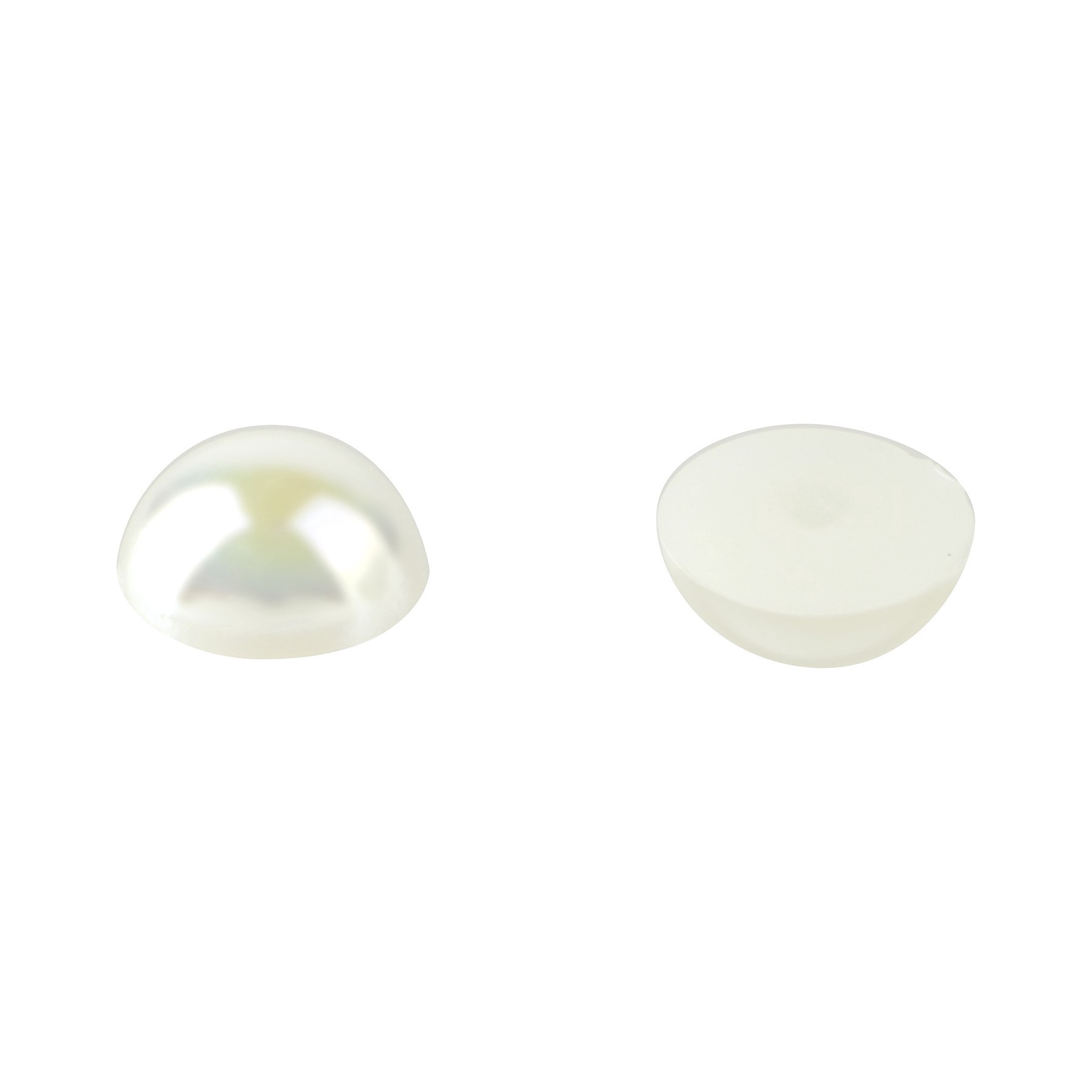 slide 2 of 2, 7.5mm Ivory Ab Round Flatback Plastic Pearls, 1,200ct. By Bead Landing, 5 mm