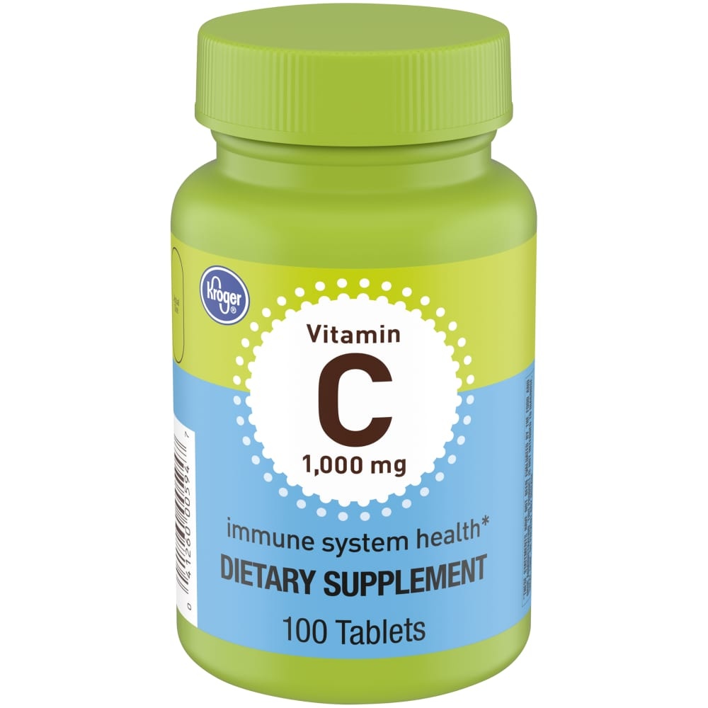 slide 1 of 1, Kroger Vitamin C Tablets 1000Mg 100 Count, 100 ct