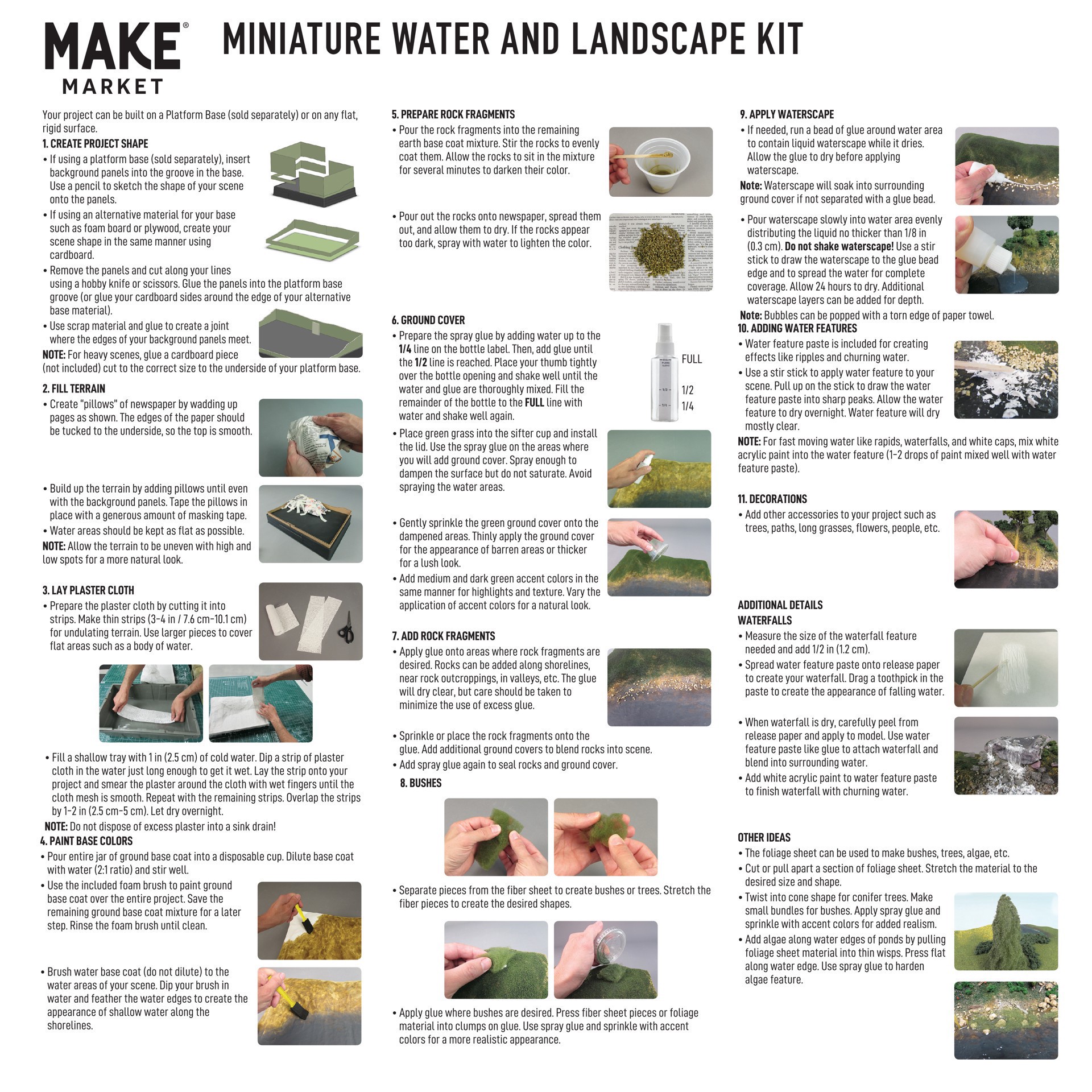 slide 4 of 5, Mini Water & Landscape Kit By Make Market, 11.25 in x 9.5 in x 3 in
