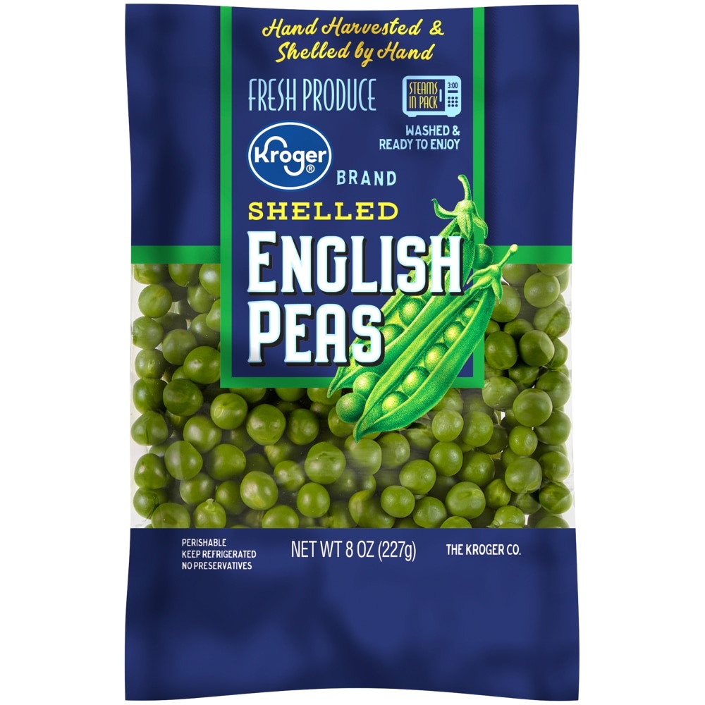 slide 1 of 1, Kroger Shelled English Peas, 8 oz
