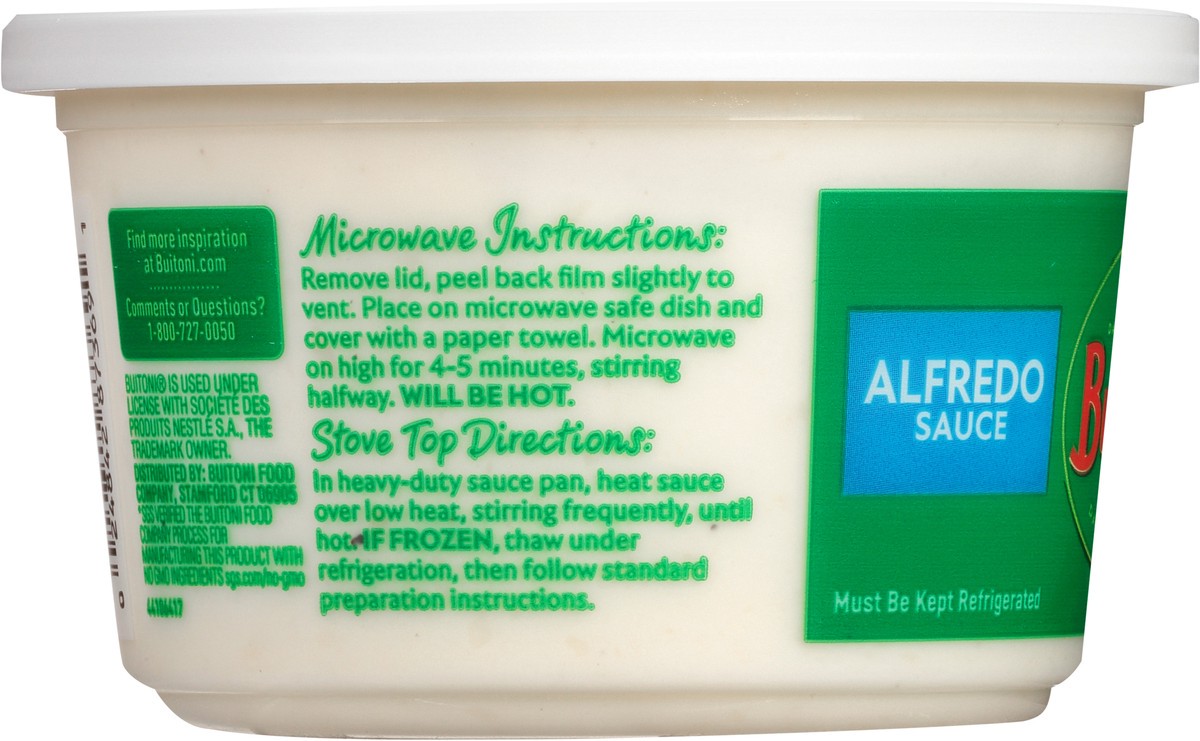 slide 7 of 9, Buitoni Alfredo Sauce, Refrigerated Pasta Sauce, 15 oz Tub, 15 oz