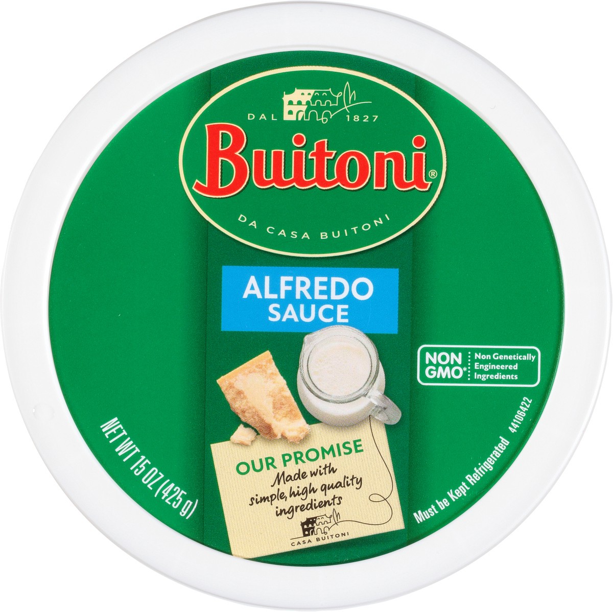 slide 8 of 9, Buitoni Alfredo Sauce, Refrigerated Pasta Sauce, 15 oz Tub, 15 oz