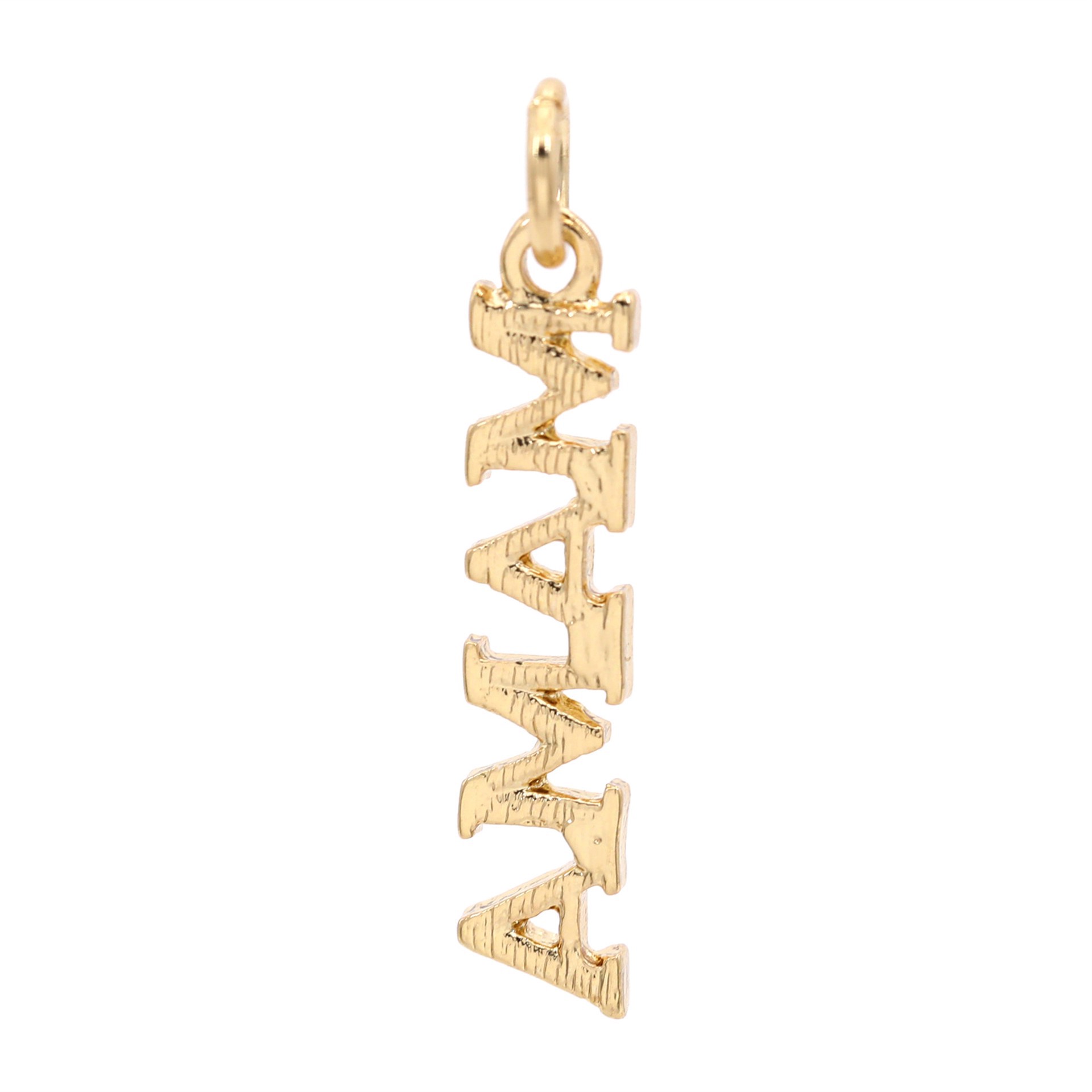 slide 3 of 5, 14k Gold Plated Mama Charm By Bead Landing, 1.2 in x 0.22 in x 0.24 in
