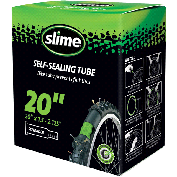 slide 1 of 1, Slime Smart Tube Self-Sealing Bike Tube, 20 in