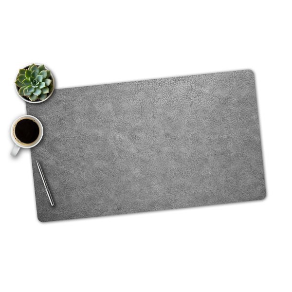 slide 3 of 4, Realspace™ Modern Desk Pad, 14-3/4"" x 26"", 30% Recycled, Gray, 1 ct