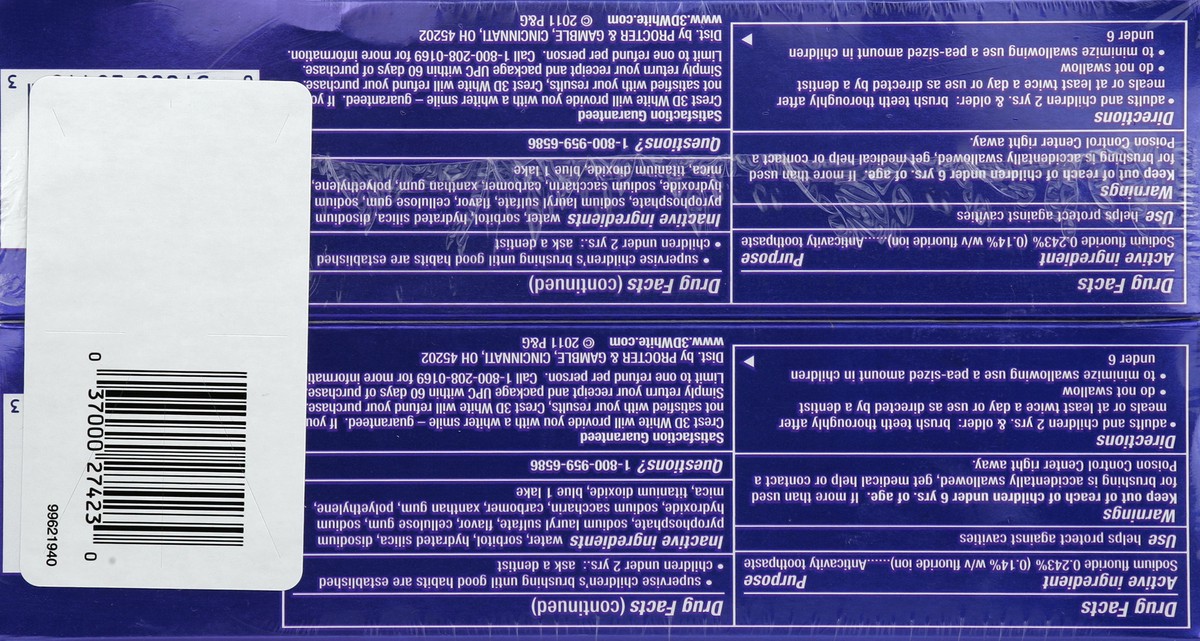 slide 2 of 5, Crest Fluoride Anticavity Toothpaste 2 ea, 2 ct