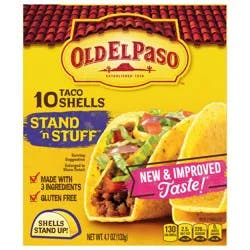 Old El Paso Stand 'N Stuff Taco Shells, Gluten Free, 10-count