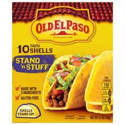 Old El Paso Stand 'N Stuff Taco Shells, Gluten Free, 10-count