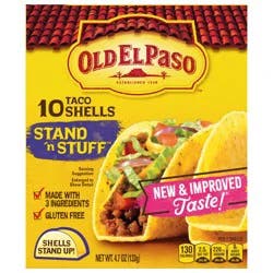 Old El Paso Stand 'N Stuff Taco Shells, Gluten Free, 10-count