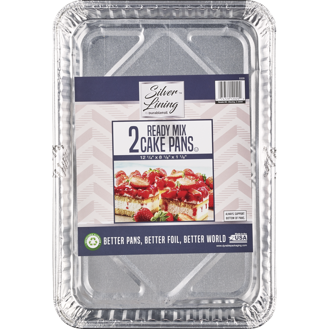 slide 1 of 1, Durable HOUSEWARES-DSD Ready Mix Cake Pan, 2 ct