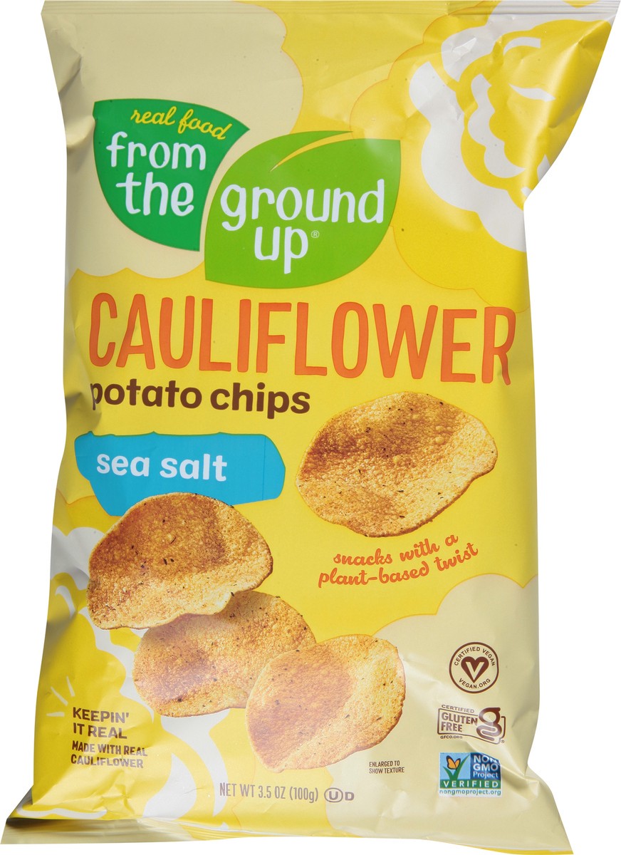 slide 5 of 9, From The Ground Up Cauliflower Sea Salt Potato Chips 3.5 oz, 1 ct