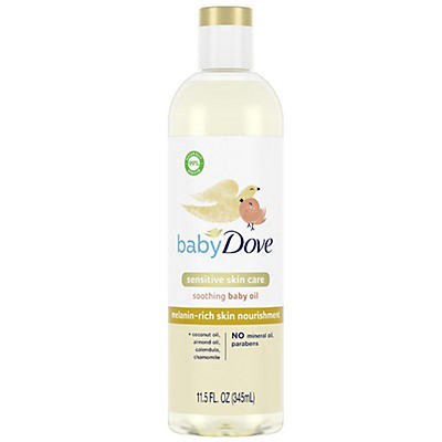 slide 1 of 1, Baby Dove Melanin-Rich Skin Nourishment Baby Oil, 11.5 oz