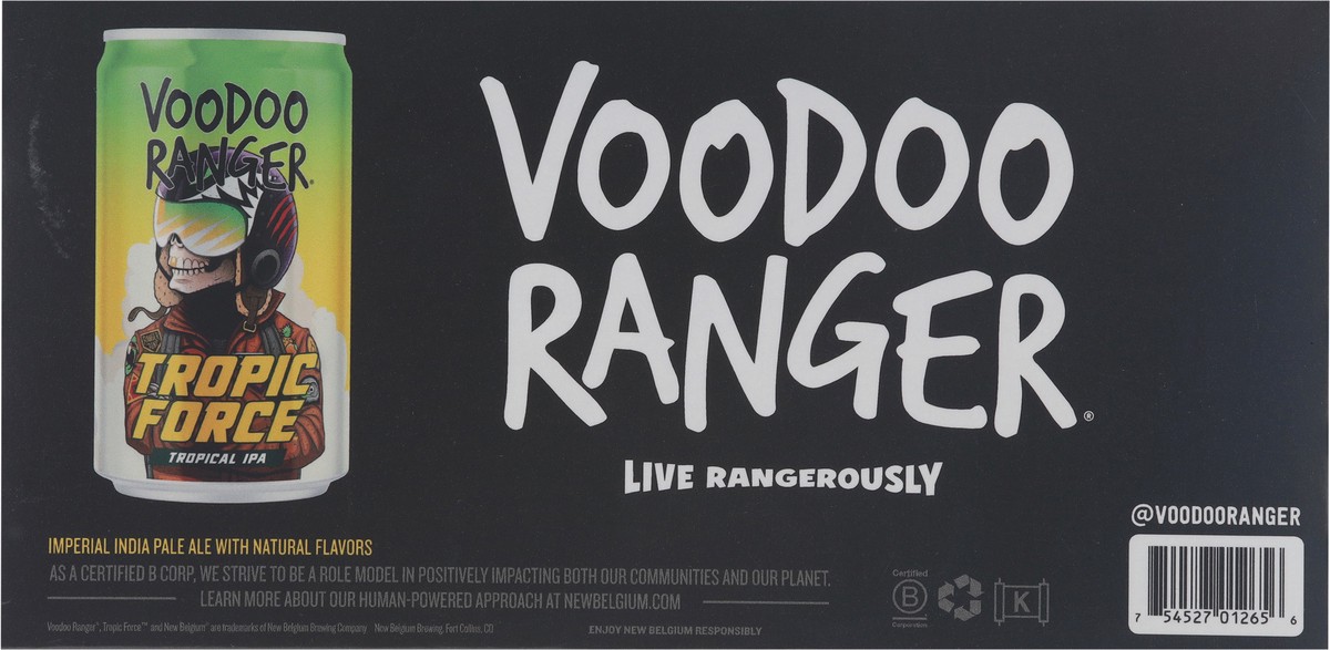 slide 2 of 12, Voodoo Ranger Tropical IPA Tropic Force Beer Mini Rippers 8 - 7.5 oz Cans, 8 ct
