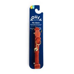 Youly Orange Solid Mesh Cat Collar, Small/Medium