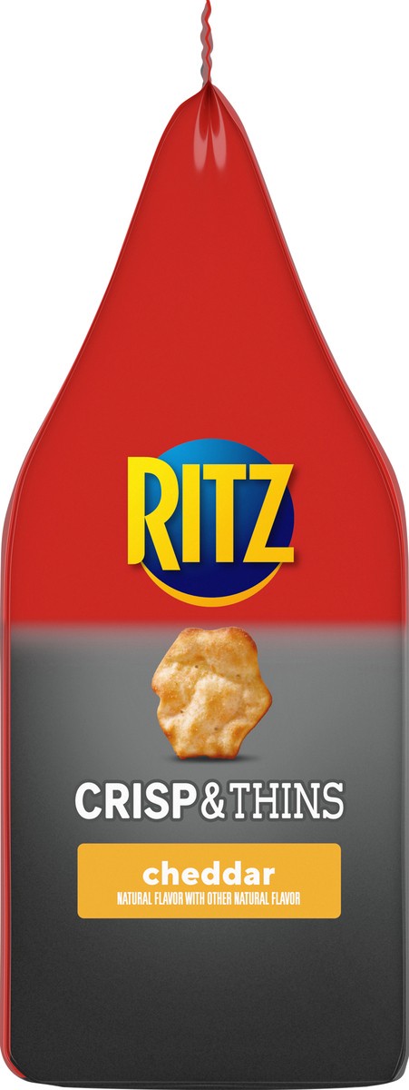 slide 13 of 14, RITZ Crisp and Thins Cheddar Chips, 7.1 oz, 0.44 lb