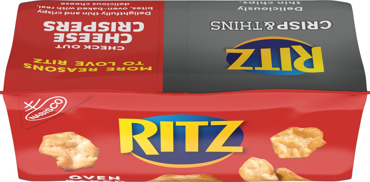 slide 5 of 14, RITZ Crisp and Thins Cheddar Chips, 7.1 oz, 0.44 lb
