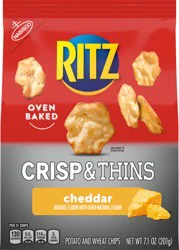 RITZ Crisp and Thins Cheddar Chips, 7.1 oz