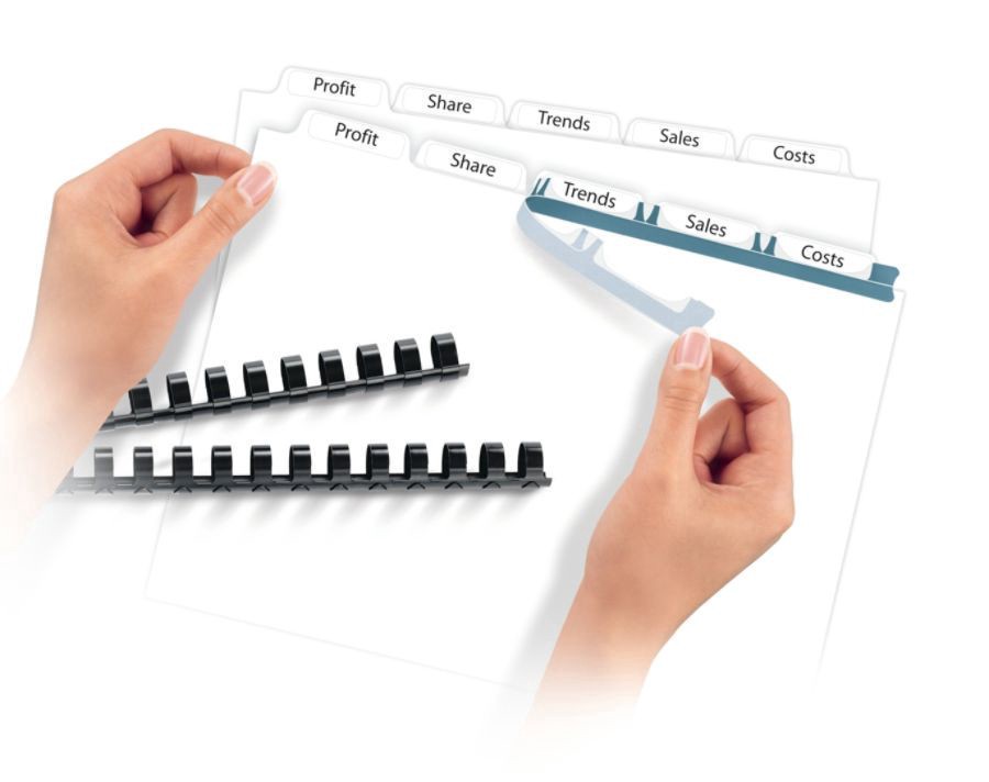 slide 5 of 7, Avery 5-Tab Print & Apply Clear Label Dividers, 5 ct