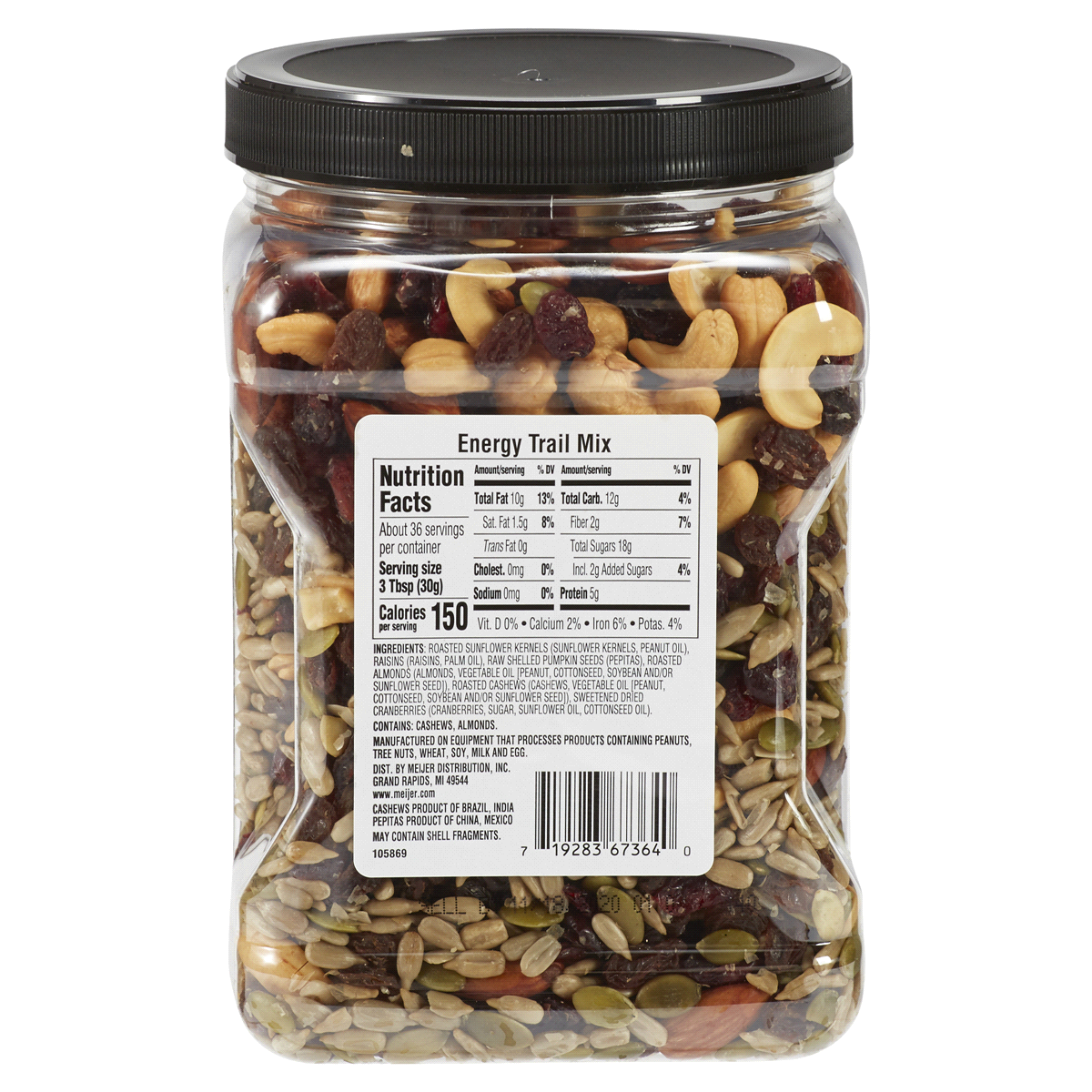 slide 5 of 5, Meijer Energy Trail Mix, 38 oz