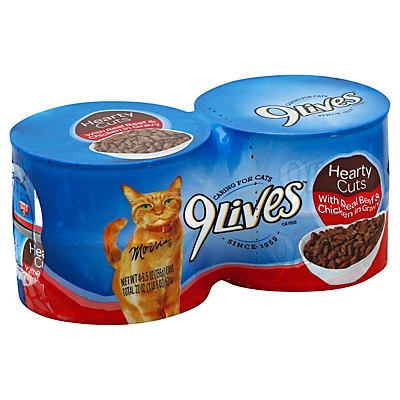 slide 1 of 2, 9Lives Tender Slices with Real Beef in Gravy for Adult Cats, 4 ct