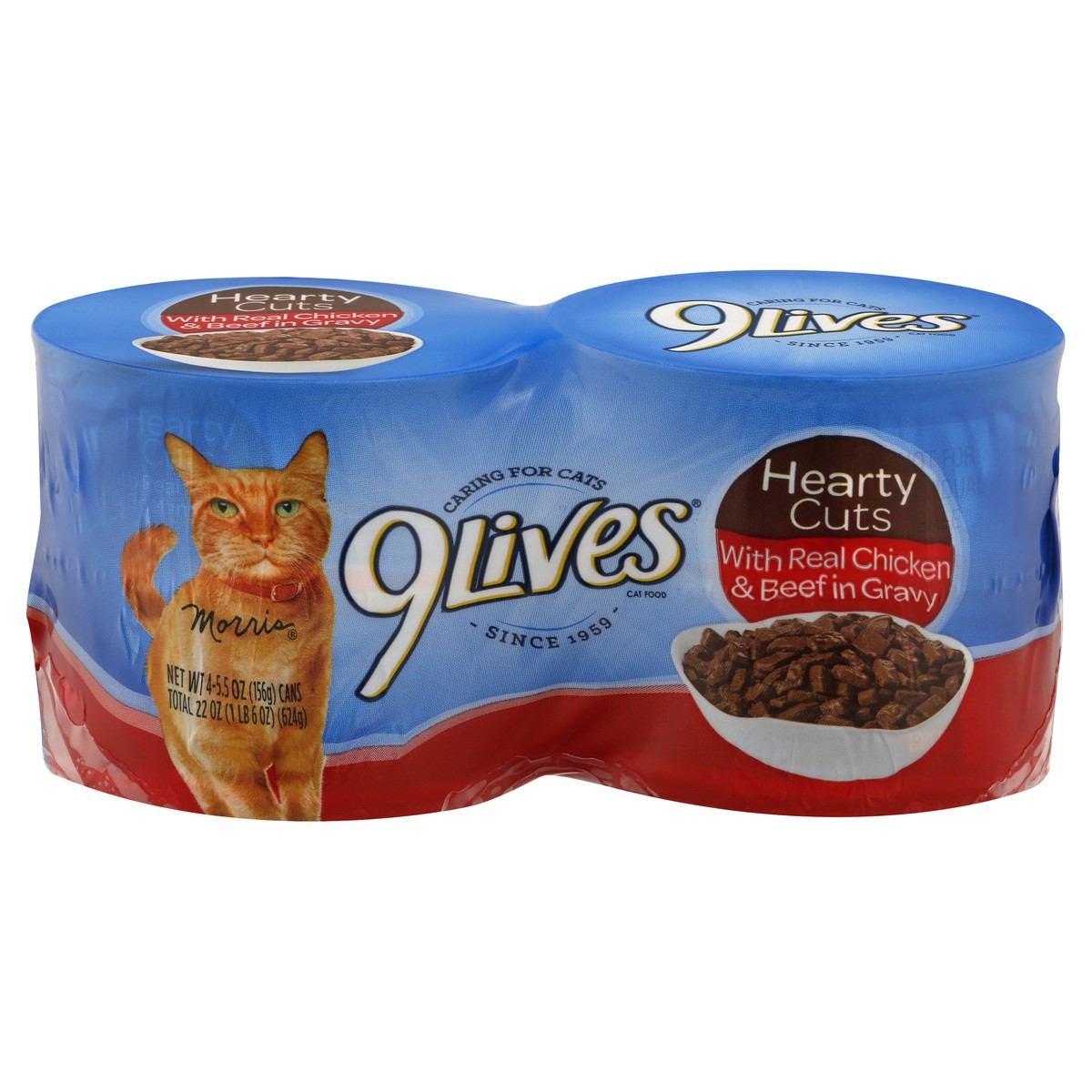 slide 1 of 9, 9Lives Tender Slices with Real Beef in Gravy for Adult Cats, 4 ct