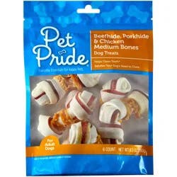 Pet Pride Pork Beef & Chicken Medium Bones