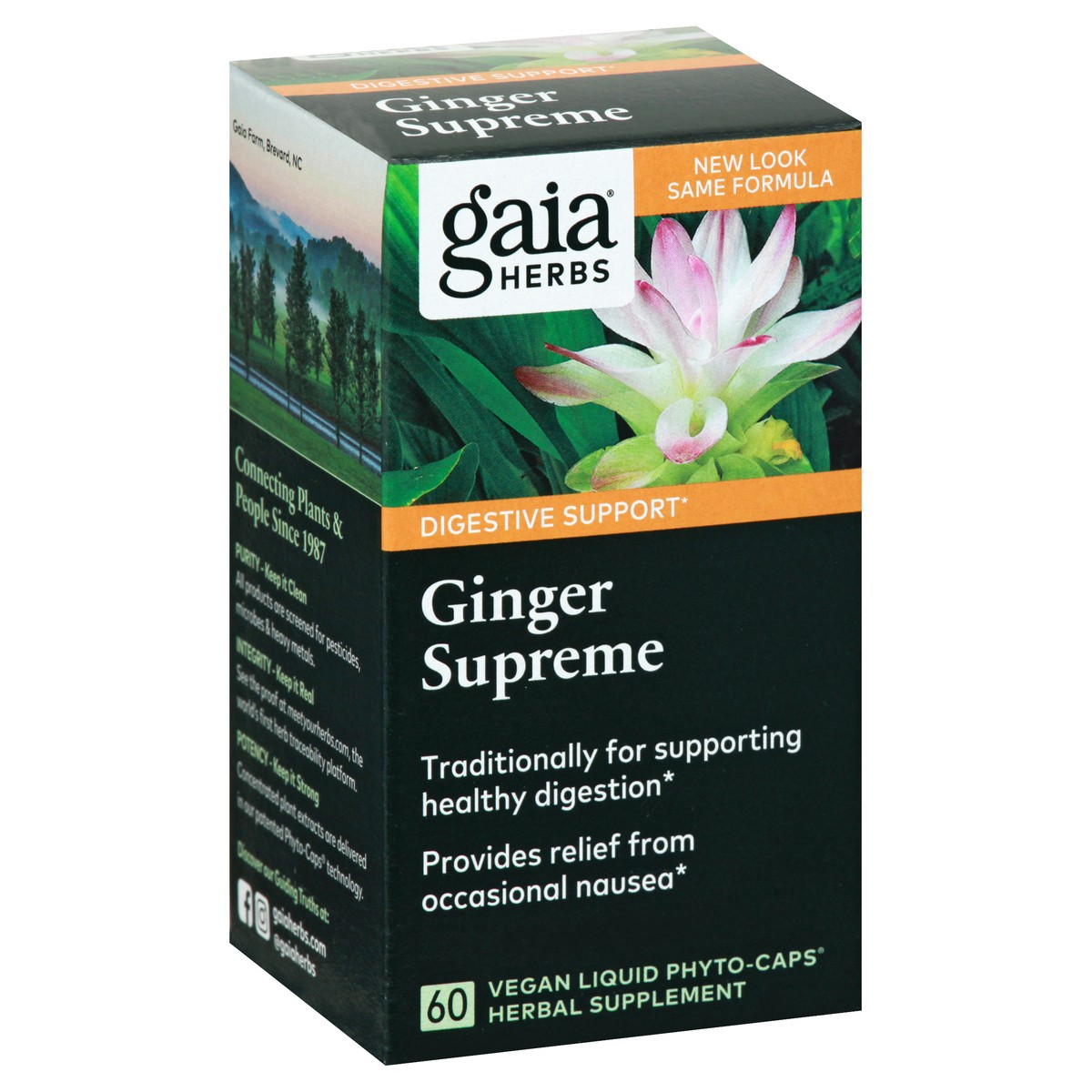 slide 4 of 9, Gaia Vegan Liquid Phyto-Caps Ginger Supreme 60 ea, 60 ct